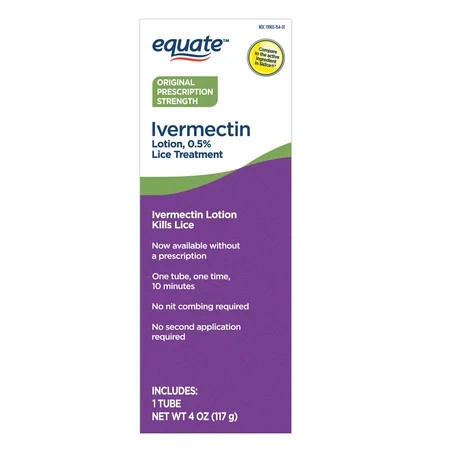 Equate Ivermectin Lotion Lice Treatment, 0.5%. 4oz, Compare to the Active Ingredient in Sklice® | Walmart (US)