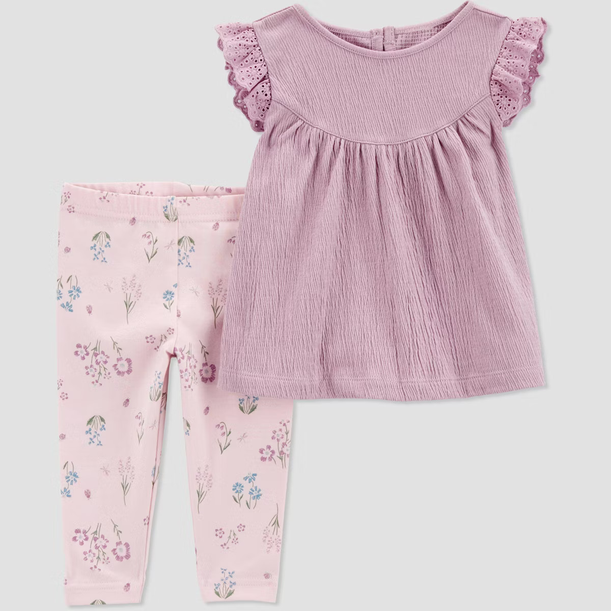 Carter's Just One You®️ Baby Girls' Floral Top & Bottom Set - Purple | Target
