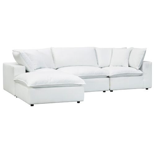 Benji Performance Modular 4-Pc Sectional - White | One Kings Lane