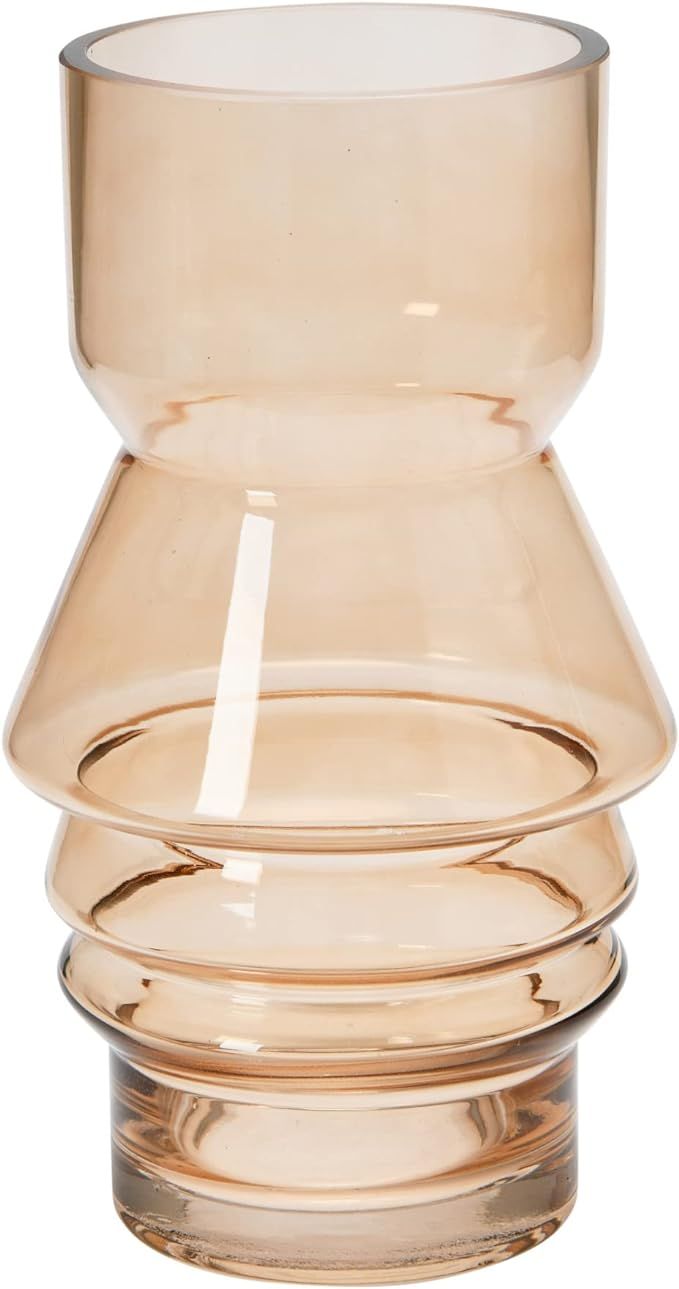 Bloomingville Glass Vase, 6" L x 6" W x 11" H, Brown | Amazon (US)