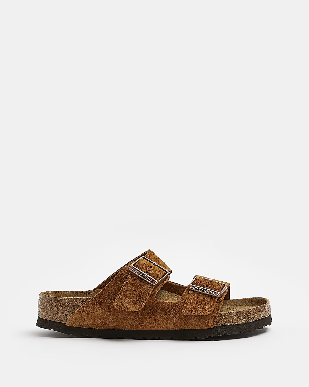 River Island Womens Birkenstock brown suede Arizona sandals | River Island (US)