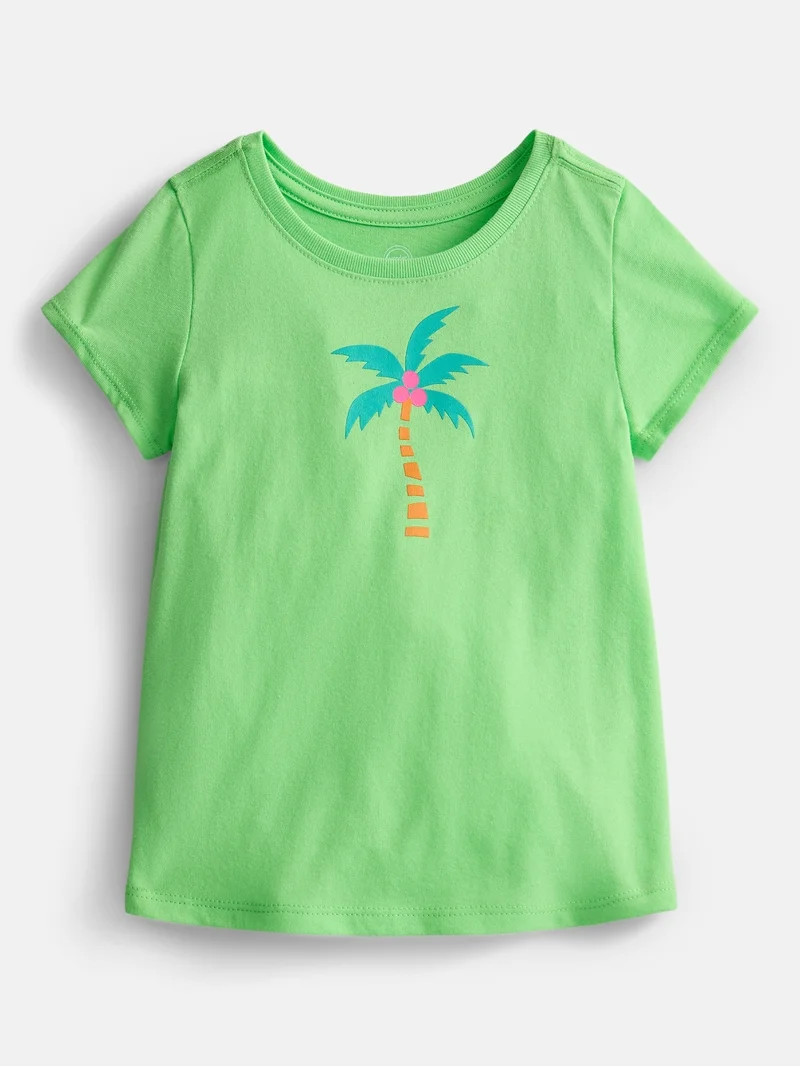 Wonder Nation Toddler Girls Graphic Tee with Short Sleeves, Sizes 18M–5T | Walmart (US)