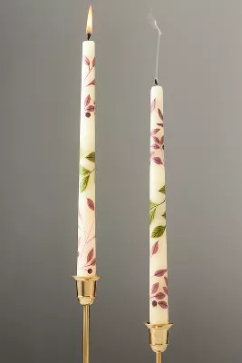 Handpainted Harvest Taper Candles, Set of 2 | Anthropologie (US)