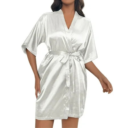 Pzocapte Ladies Robes Robes for Women Size Womens Robes Lightweight Womens Robes Clearance Sale Large Women s Nightgown Sexy Elastic Tine Bathrobe Solid Color Home Furnishing Women s Robes Pajamas H | Walmart (US)