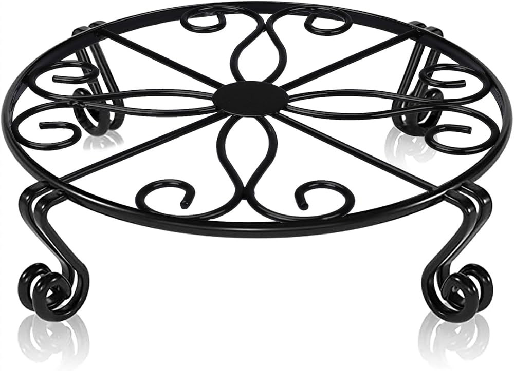 Black Plant Stand for Flower Pot Heavy Duty Potted Holder Indoor Outdoor Metal Rustproof Iron Gar... | Amazon (US)
