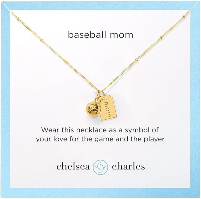 Chelsea Charles Sports Mom Double Charm Necklace, Fashion Jewelry Gift for Women | Amazon (US)