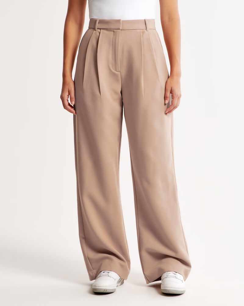 Curve Love A&F Sloane Tailored Pant | Abercrombie & Fitch (US)