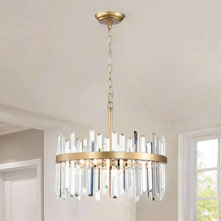 The Lighting Store Casandra 5-light Drum Crystal Glass Chandelier-Glossy Bronze - Glossy Bronze | Walmart (US)