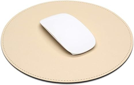 ProElife Cute Round Mouse Pad Mat Waterproof PU Leather 8.66-Inch Mousepad with Anti-Skid Base St... | Amazon (US)