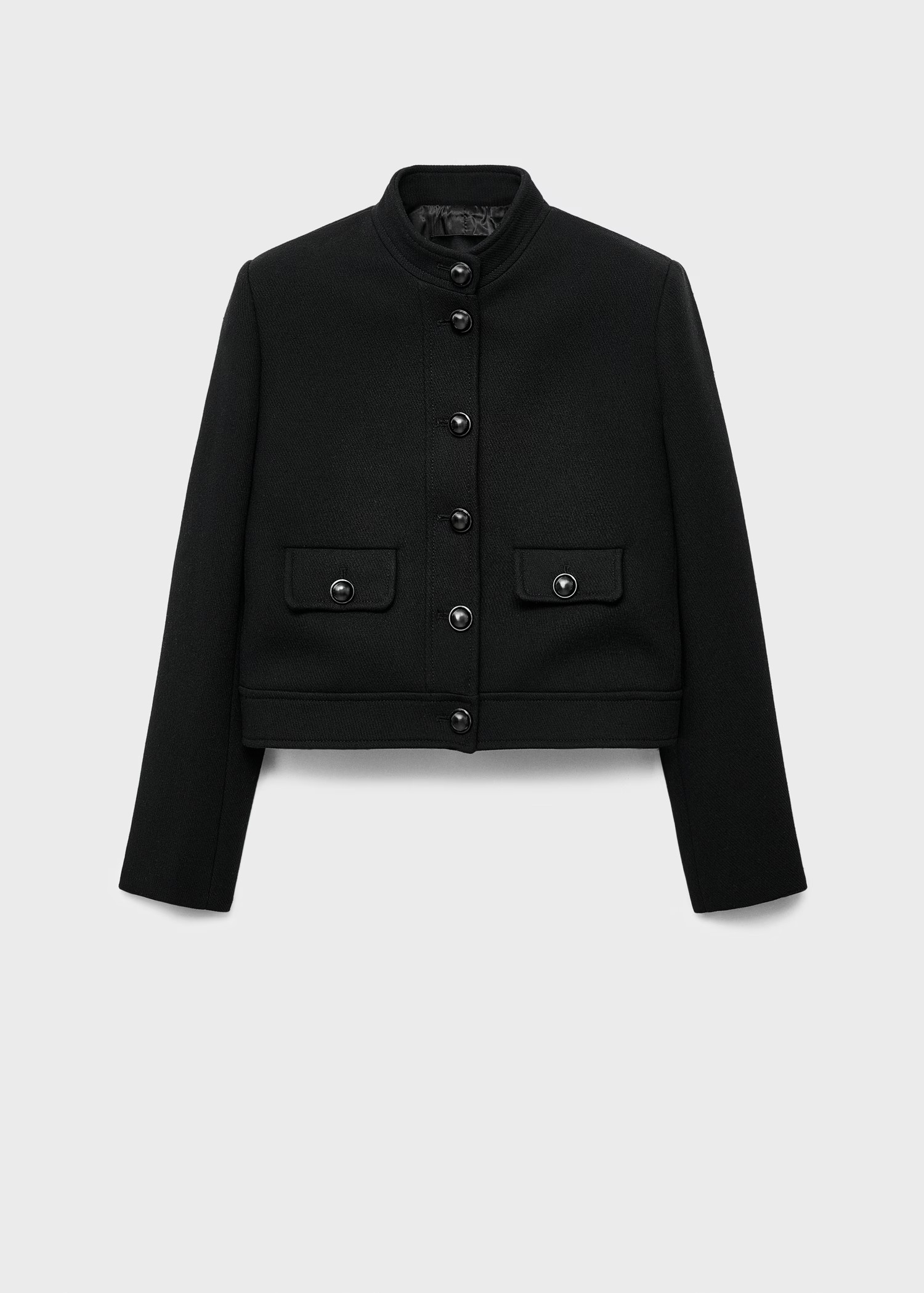 Jacket with jewel-button strip collar - Women | MANGO USA | Mango (US/MX/AU)