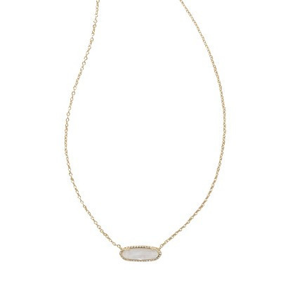 Kendra Scott Eva 14K Gold Over Brass Pendant Necklace - Pearl: Lobster Claw Clasp, 19" Length | Target