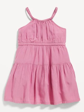 Sleeveless Crinkle-Crepe Fit & Flare Dress for Toddler Girls | Old Navy (US)