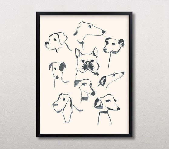 Minted® Dog Study Wall Art by Teju Reval | Pottery Barn Kids