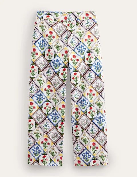 Printed Straight Trousers | Boden (UK & IE)