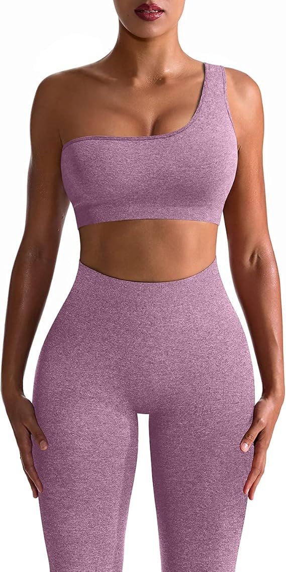 OYS Workout Sets for Women 2 Piece Seamless High Waist Yoga Leggings Running Sports Bra Outfits G... | Amazon (US)