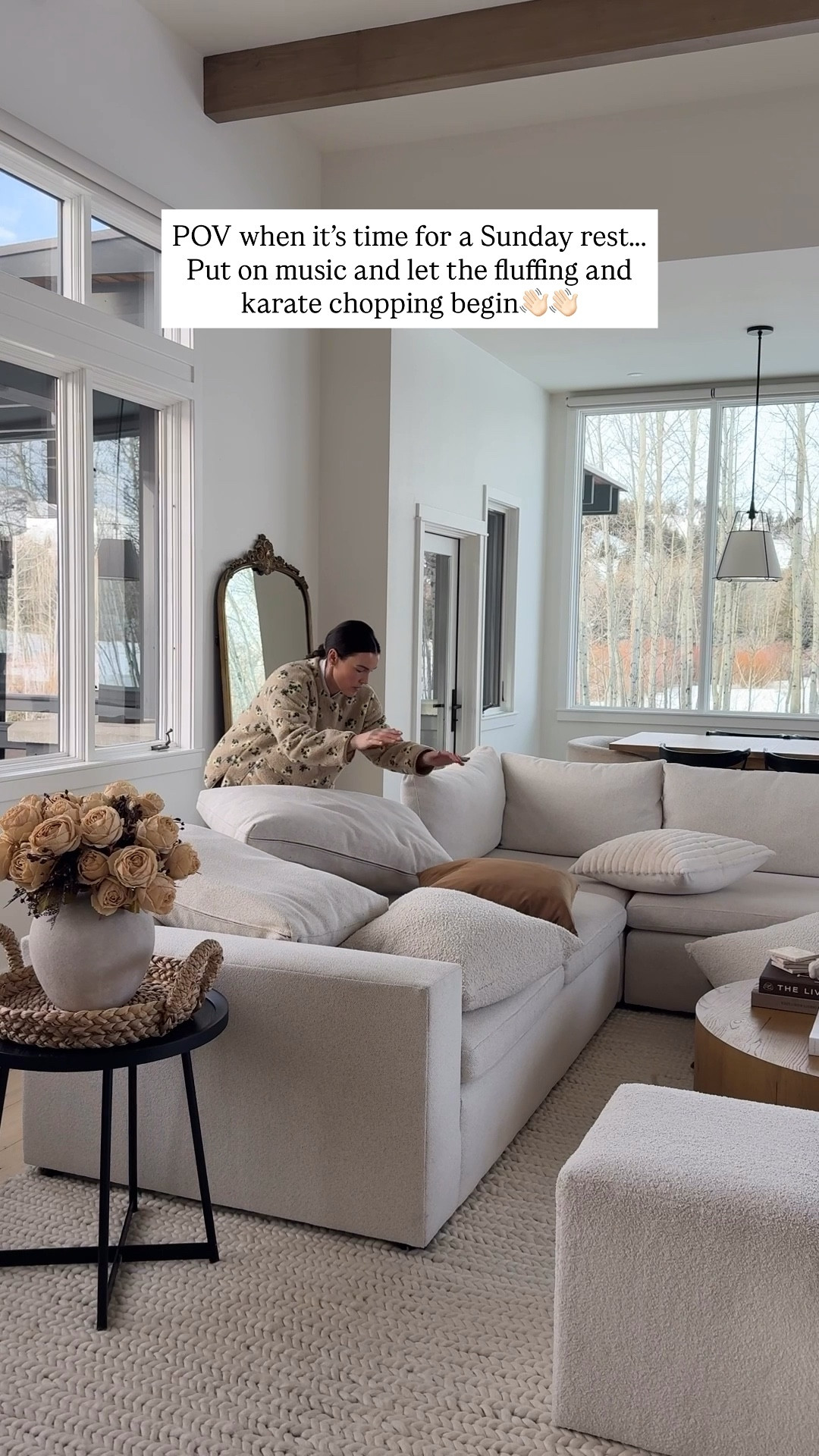 POV: when it time for a Sunday reset… put on music and let the fluffing and karate chipping begin👋🏻👋🏻

Living room details 
Home decor 

#LTKdayinmylife #LTKmomlife #LTKHome