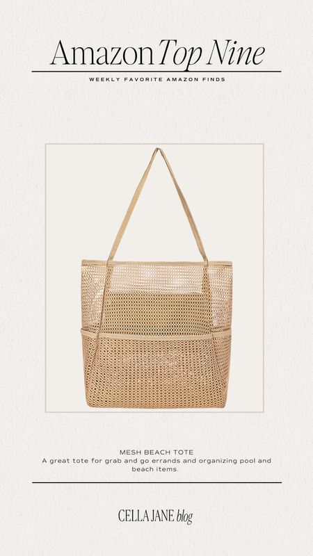 Cella Jane Amazon top nine this week: mesh tote bag

#LTKtravel #LTKswim #LTKitbag