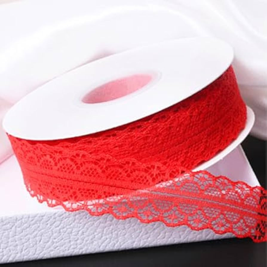 25 Yards Lace Trim Ribbon, 1.2 Inch Wide Vintage Lace Ribbons for Gift Wrapping, Flower Ribbon, W... | Amazon (US)
