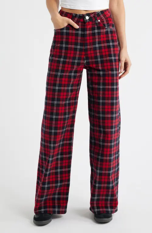 PTCL High Waist Wide Leg Jeans in Red at Nordstrom, Size 31 | Nordstrom