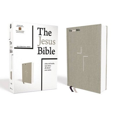 The Jesus Bible, NIV Edition, Cloth Over Board, Gray Linen, Comfort Print - by  Zondervan (Hardcover) | Target