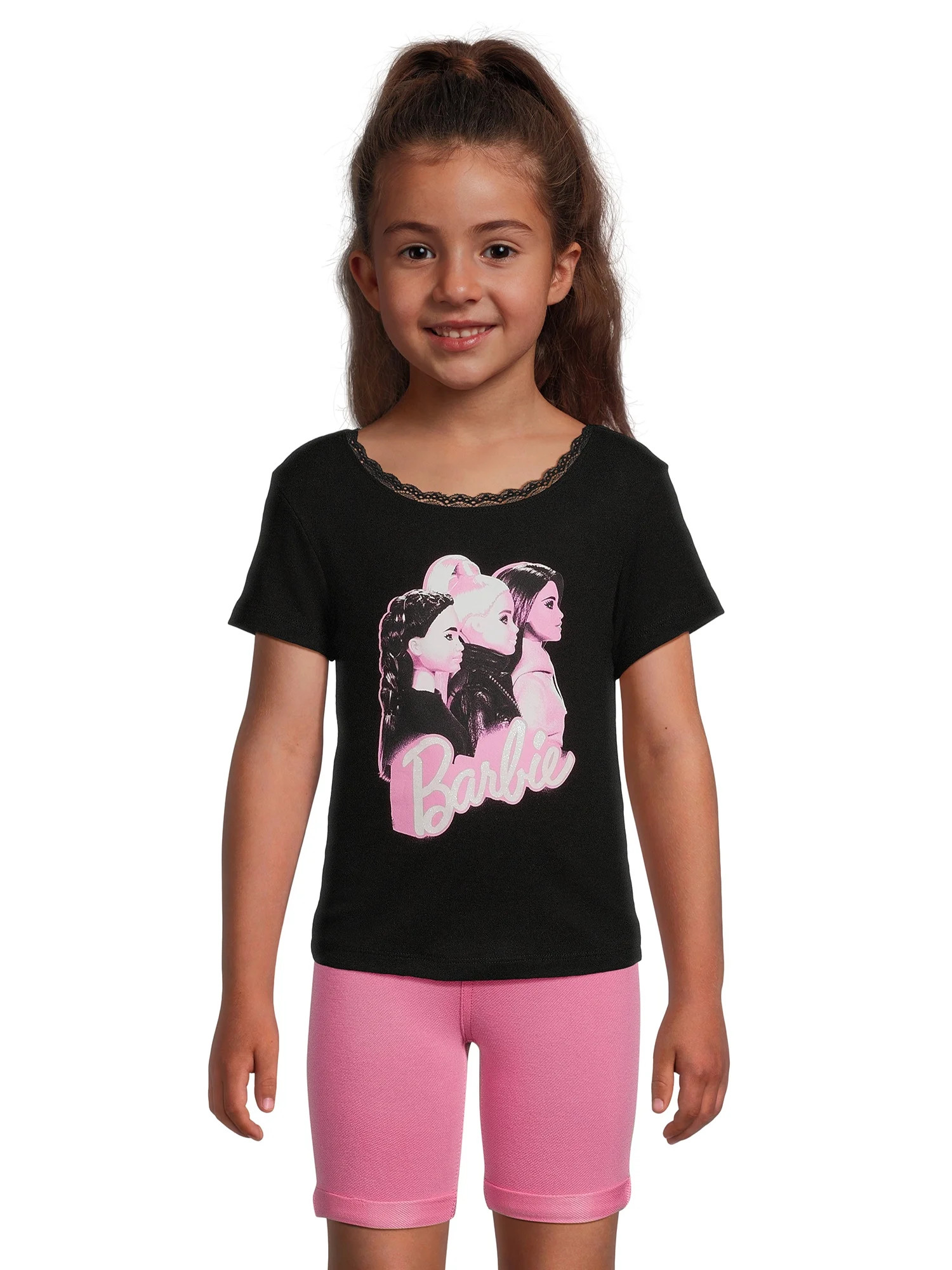 Barbie Girls Graphic Tee, Sizes 4-18 - Walmart.com | Walmart (US)