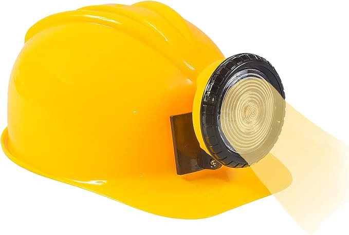 Costume Miner Hat - Dress Up for Kids - Construction Adjustable Miner Hat with Light by Funny Par... | Amazon (US)