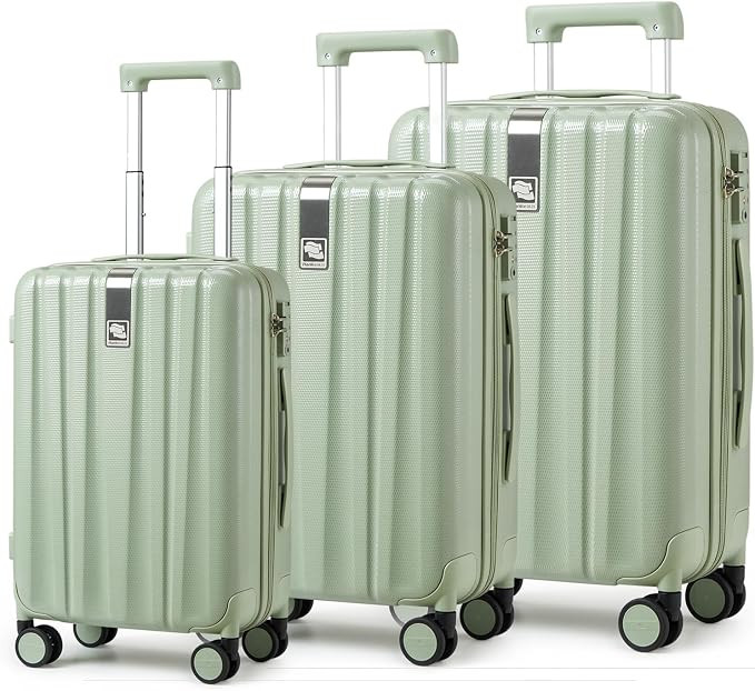 Hanke Luggage Sets 3 piece Carry On Luggage with Wheels PC Hard Shell Suitcases Lightweight Check... | Amazon (US)