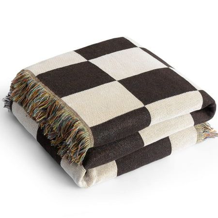 Homewell Checkered Throw Blanket Checkerboard Blanket | Chessboard Blanket | Tan Throw Blanket Check | Walmart (US)