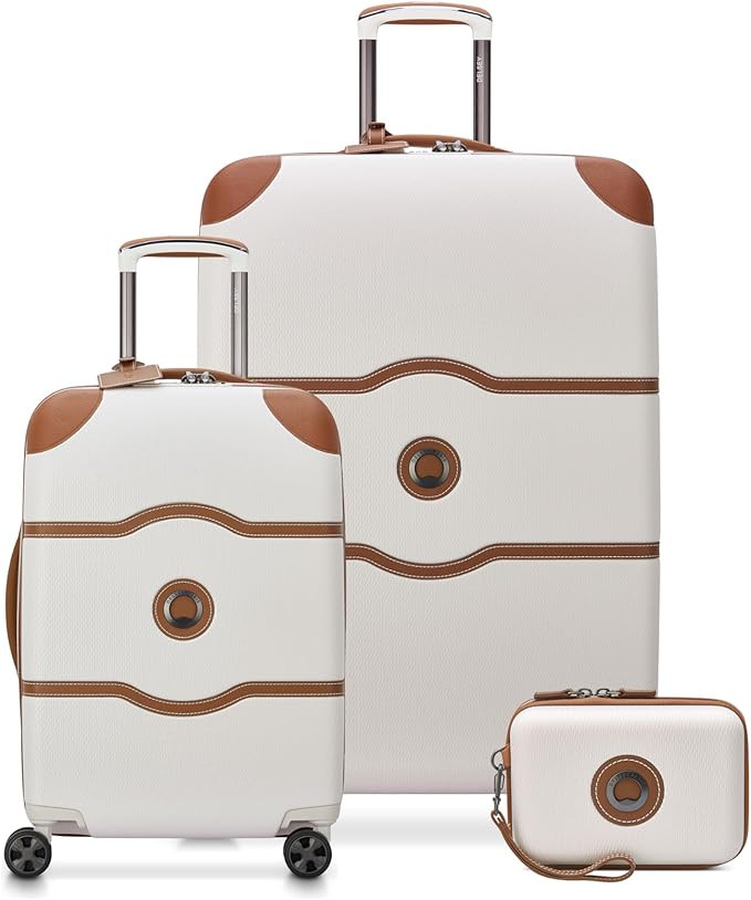 DELSEY PARIS Chatelet Air 2.0 Hardside Luggage with Spinner Wheels, Angora, Checked-Large 28 Inch | Amazon (US)