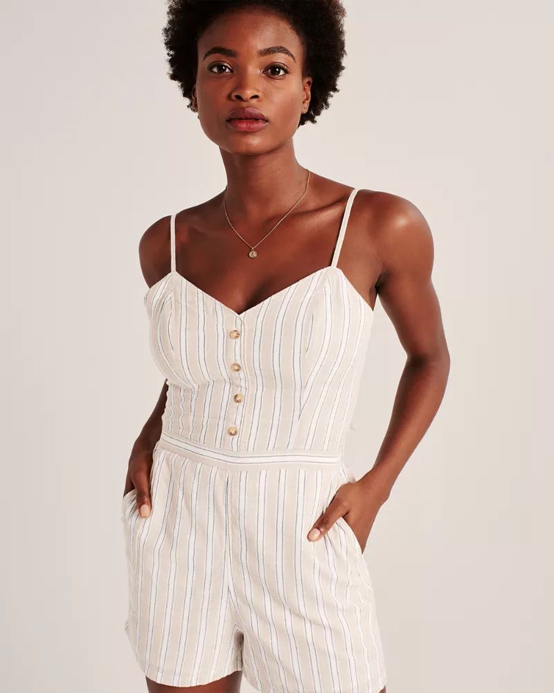 Open Back Romper | Abercrombie & Fitch (US)
