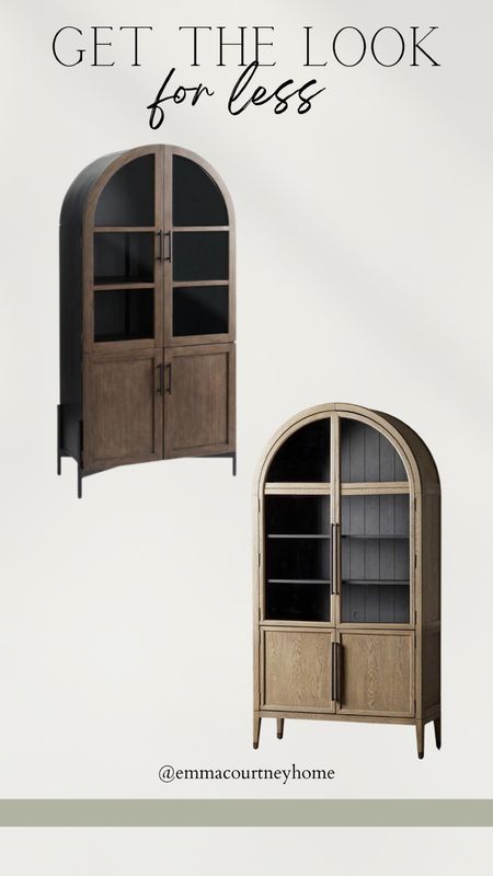 Get the look for less. Designer inspired arch wood glass cabinet 

#LTKhome #LTKstyletip #LTKFind