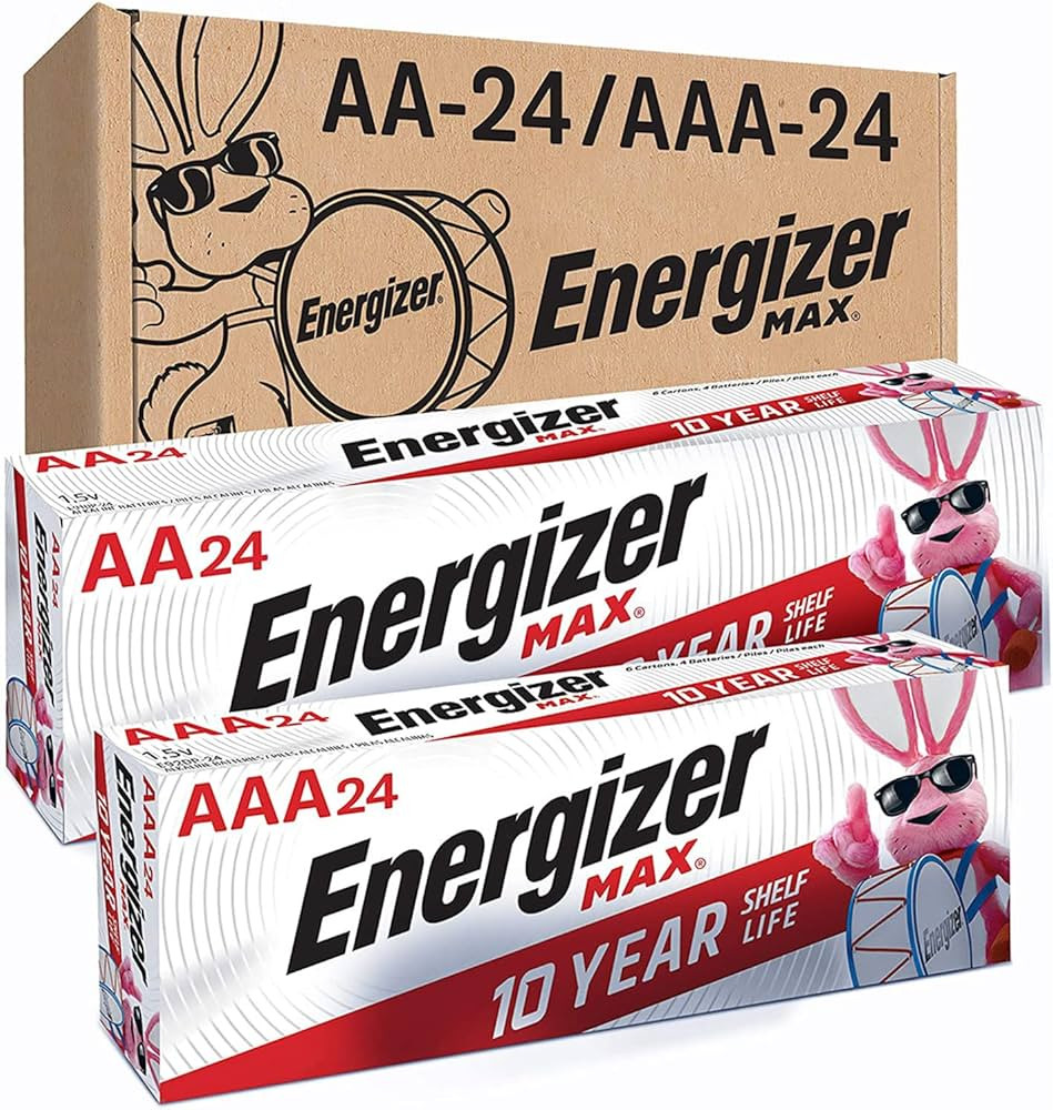Energizer AA Batteries and AAA Batteries, 24 Max Double A Batteries and 24 Max Triple A Batteries... | Amazon (US)