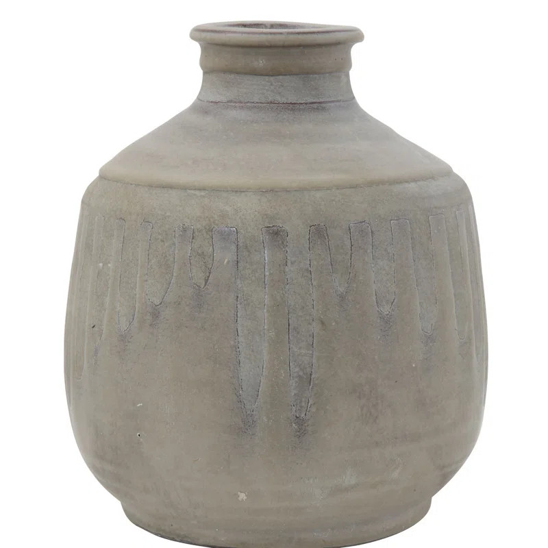 Gray 10" Terracotta Table Vase | Wayfair North America