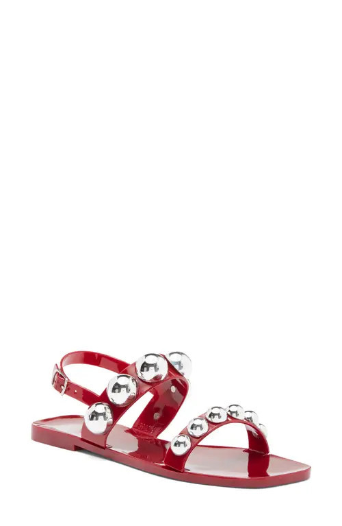 Jeffrey Campbell Gum-Drop Jelly Sandal in Red Silver at Nordstrom, Size 9 | Nordstrom