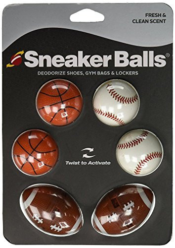 Sneaker Balls Sports Sof Sole Shoe Eliminator & Remover, 3PK-Fresh, Clean Scent Blocks Odors-Twist-to-Activate, Colorful Designs, 6 Pack | Amazon (US)