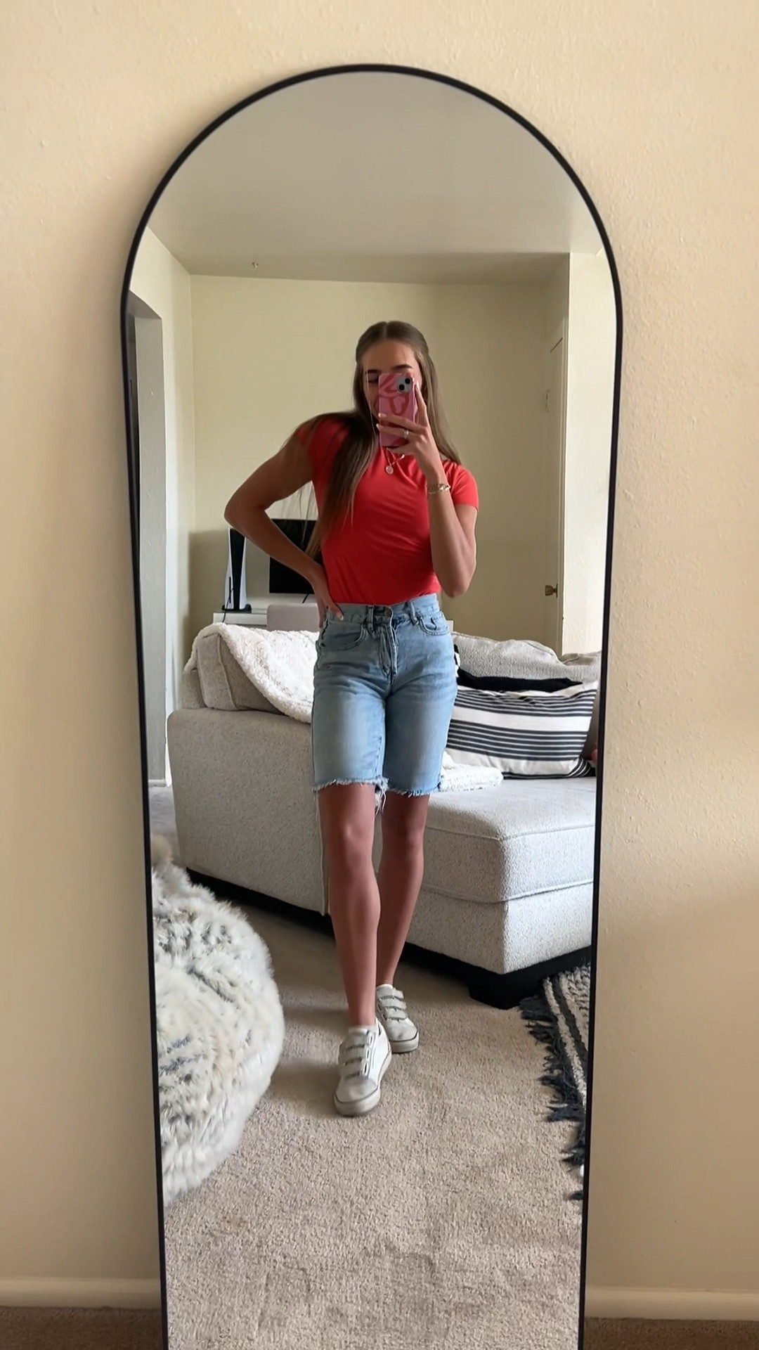 My go to outfit right now!! 

Shirt is double lined and SO soft, also on CLEARANCE right now (and you’ll get an additional 15% off so RUN‼️

Got these shorts last year but linking a super similar CHEAP pair on Amazon 🫶🏼

I wear these shoes with everything. You need them!! Perfect for back to school too!🥰

Outfit inspo, summer outfits, outfit ideas, affordable fashion, casual outfits, simple outfits

#LTKStyleTip #LTKSaleAlert #LTKFindsUnder50