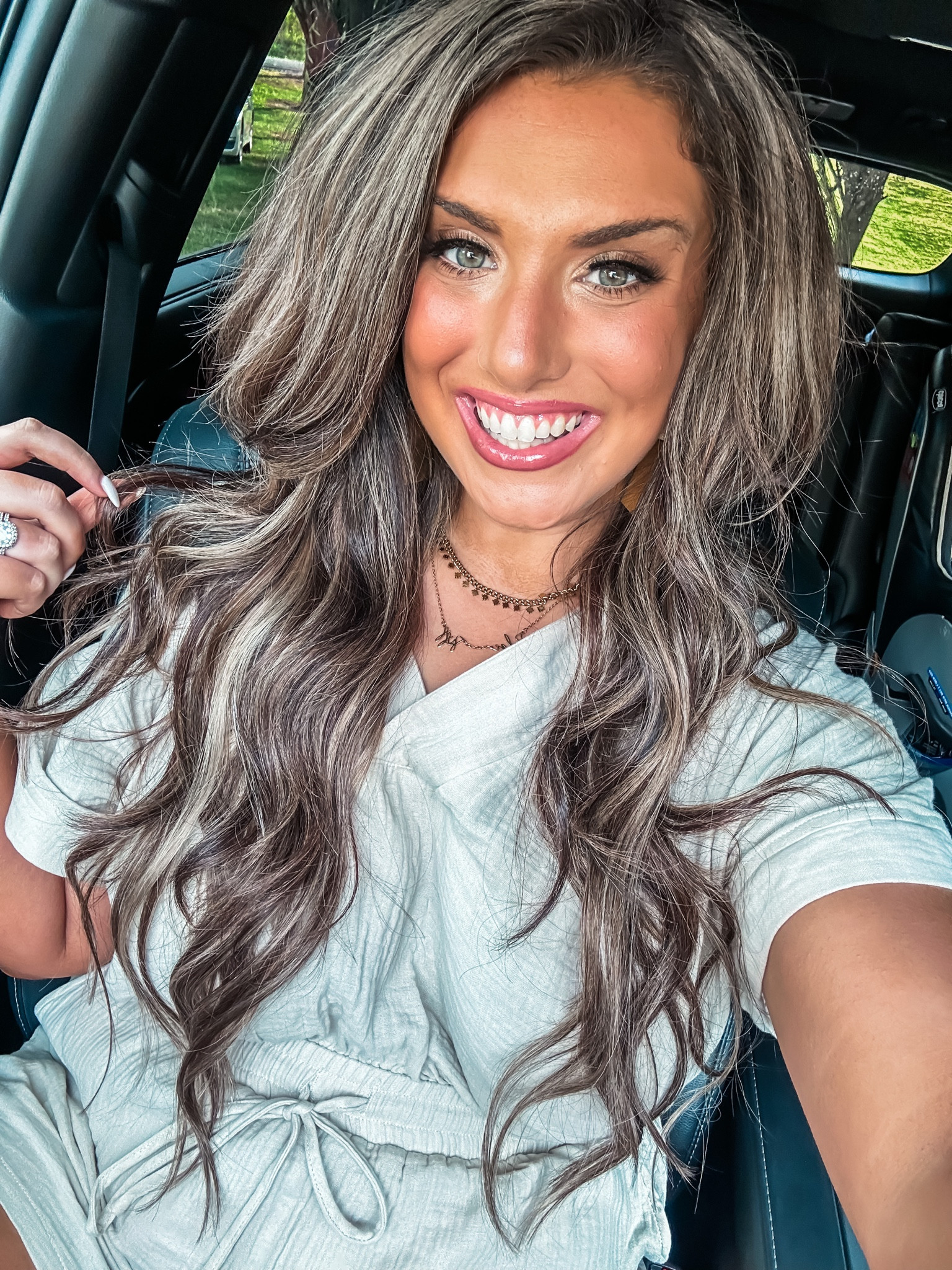 First time trying hair extensions yesterday! 😜 I tried the goo goo clip in hair extensions off Amazon and they were chefs kiss! So easy to put in and held all day! Amazing quality!! I am in the 22 inch! 

#LTKitbag #LTKunder100 #LTKFind