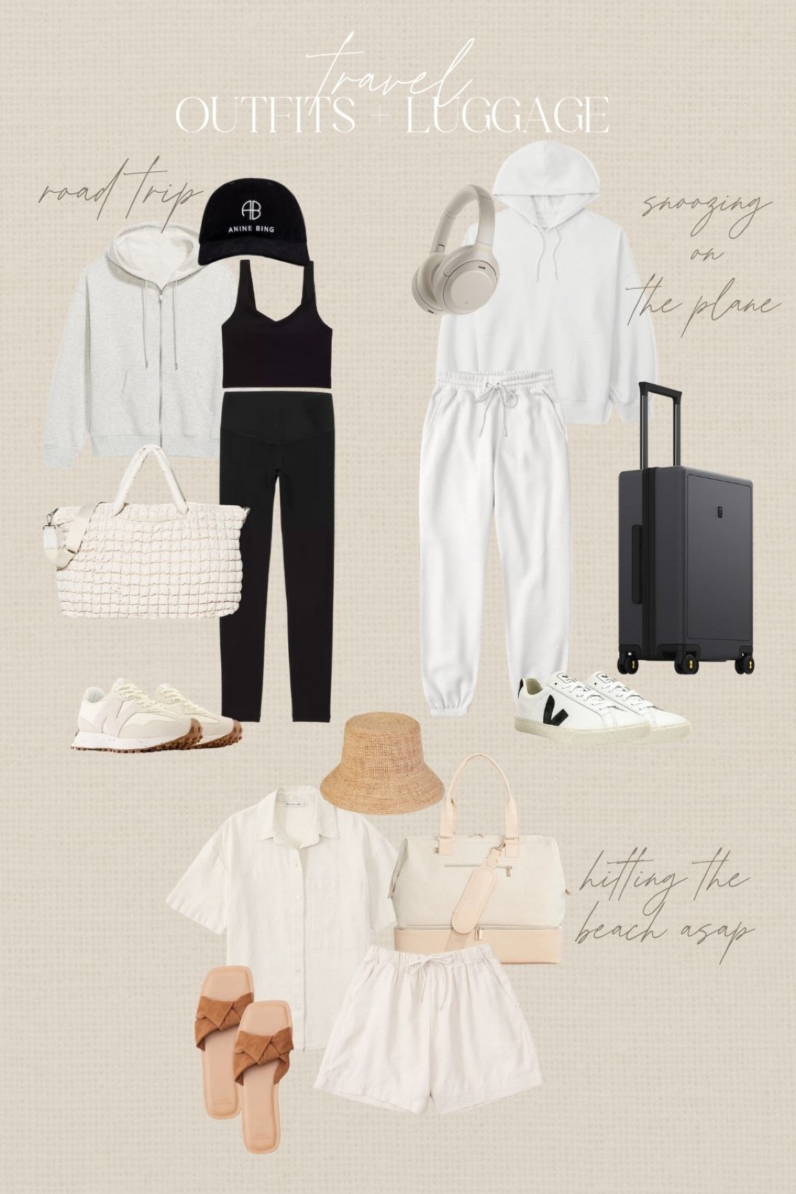Travel outfits 🚙 ✈️ #travel #traveloutfit #loungewear #sneakers #weekenderbag #earphones #hat #joggers #sweatshirt #newbalance #springbreak 

#LTKunder100 #LTKtravel #LTKunder50