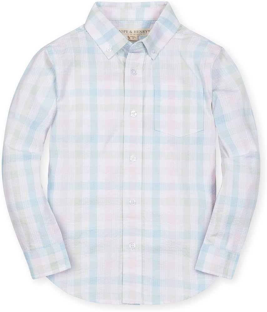 Hope & Henry Boys' Long Sleeve Stretch Poplin Button Down Shirt | Amazon (US)