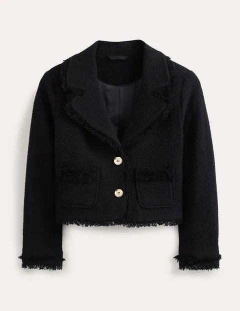 Textured Fitted Cropped Jacket | Boden (UK & IE)