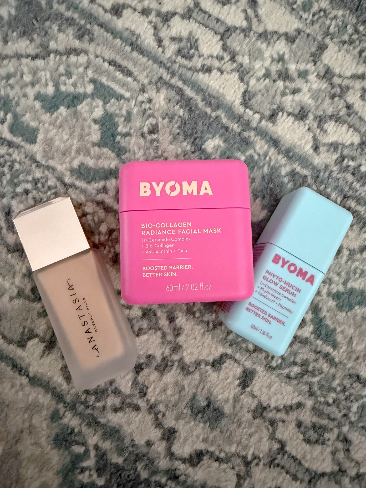 Most recent Ulta purchases!
Trying the Anastasia Impeccable Blurring Foundation in shade 1N (which is closest to a fair-light neutral). So far, I love it!
Byoma Phyto-Mucin serum is a repurchase- I love this stuff! I apply after serums and before moisturizer.
Also trying the Byoma Bio-Collagen Radiance Facial Mask for the first time. It looks hydrating!

#LTKBeauty #LTKgrwm #LTKselfcare
