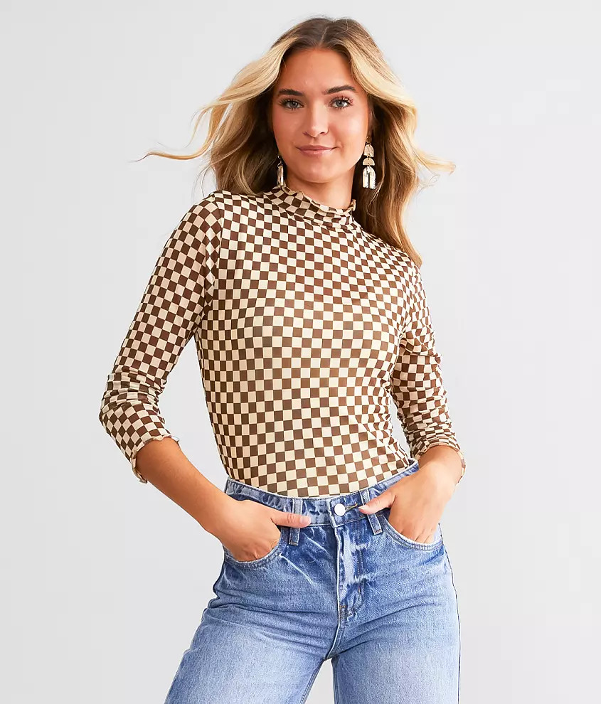 Checkered Mesh Top | Buckle