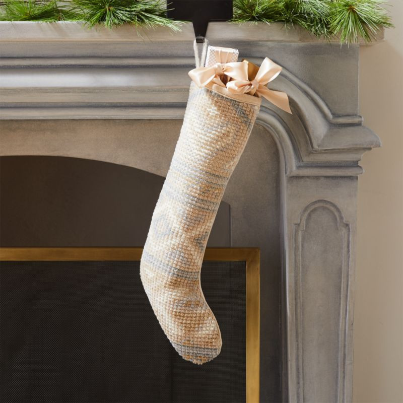 Hand-Knotted Ivory Stocking | CB2 | CB2