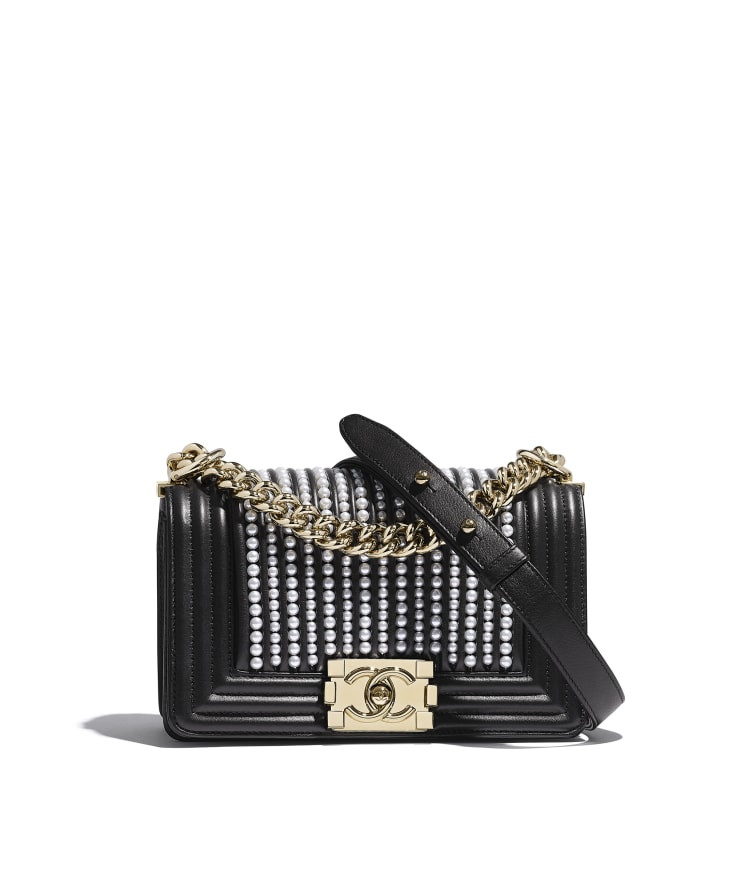 Calfskin, Imitation Pearls & Gold-Tone Metal | Chanel, Inc. (US)