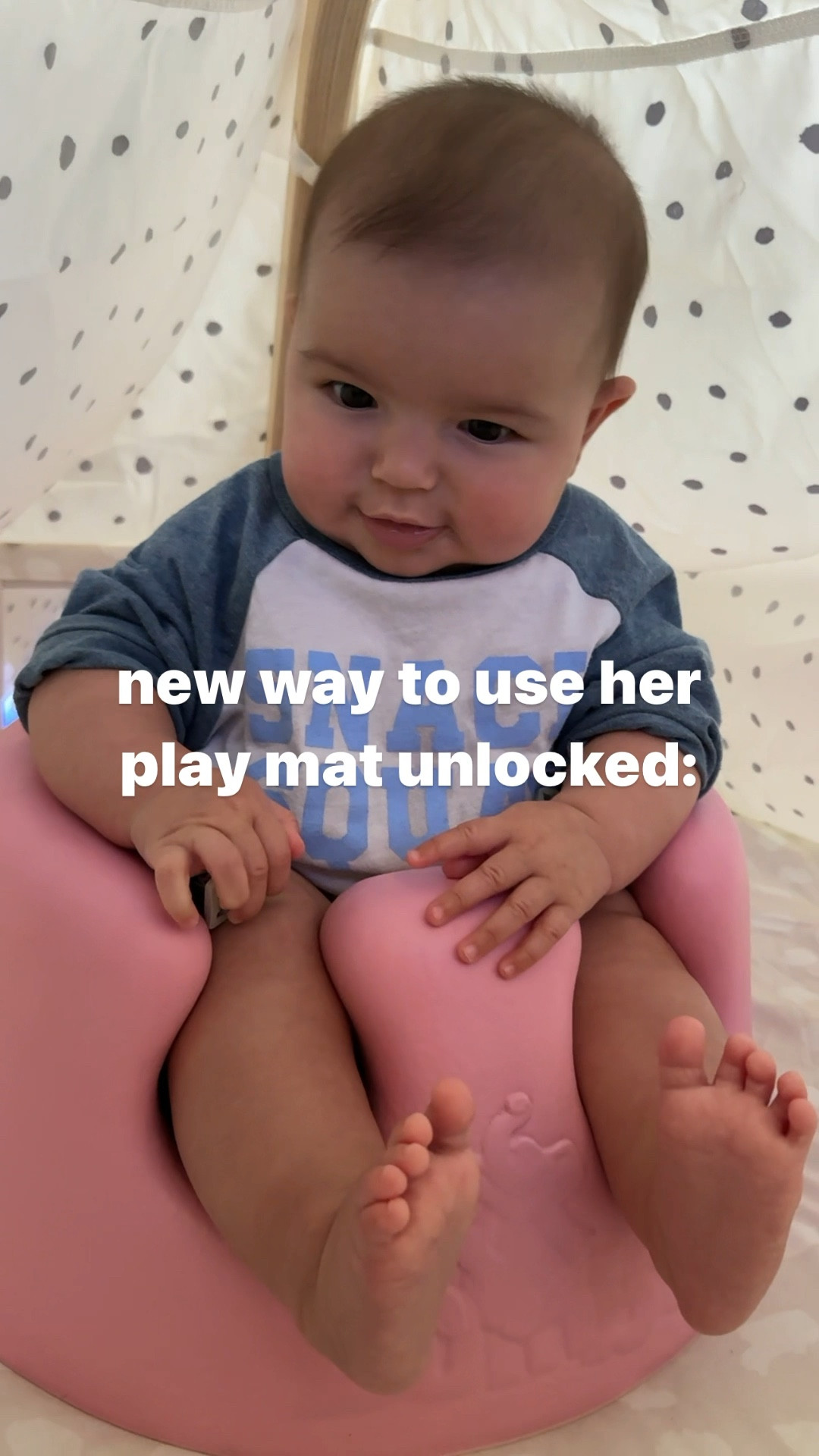 Found a new way to keep our 5-month old baby entertained- putting her bumbo IN her play gym 

#LTKkids #LTKbaby #LTKbump