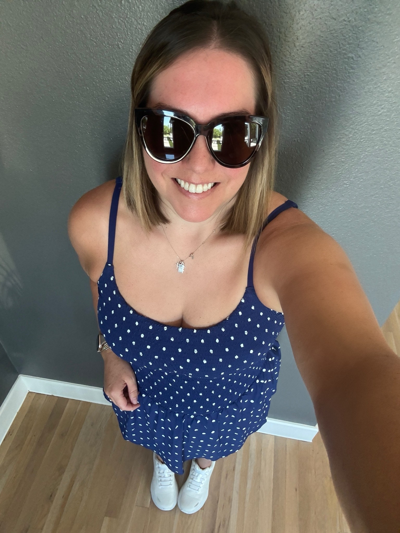 This is the summer of exercise dresses and honestly they are all so much fun. I love the polka dot print on this one and it’s from Target! They have it in about 10 colors- perfect for football season. Three on my Hokas for a busy day.

#LTKootd #LTKSeasonal #LTKMidsize