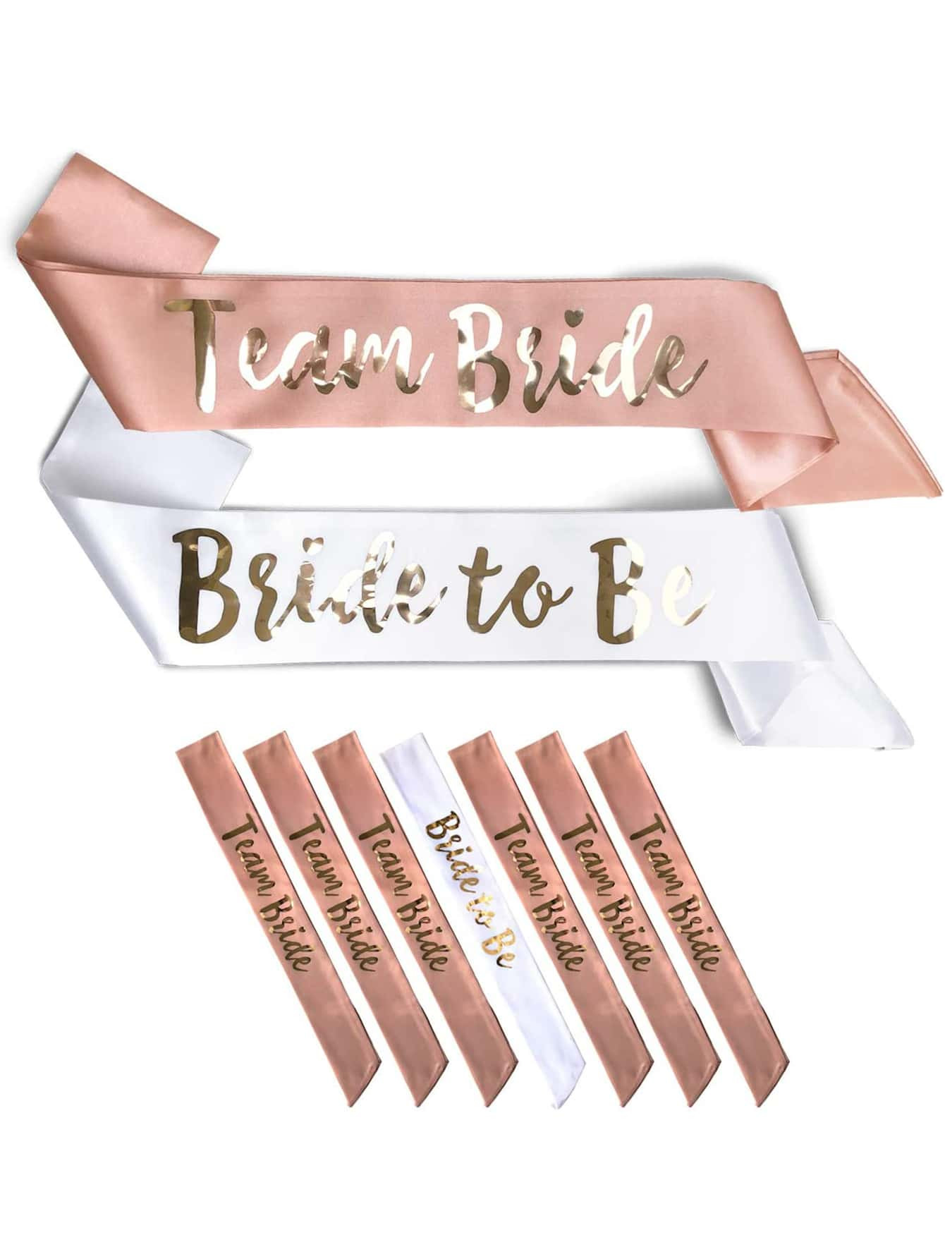 Team Bride 7pcs Satin Sash Set - Sophisticated & Fun Party Favors for Party, Bridal Shower & Wedd... | SHEIN
