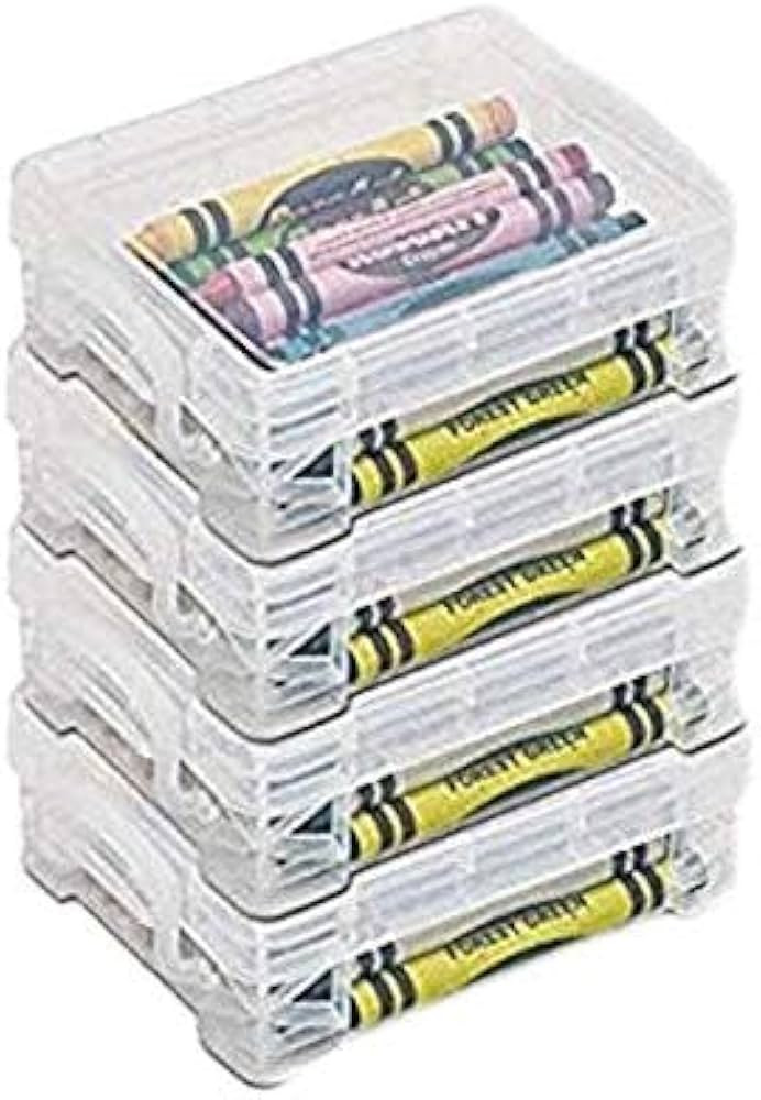 Stackable Crayon Box - Clear (4 Pack) | Amazon (US)