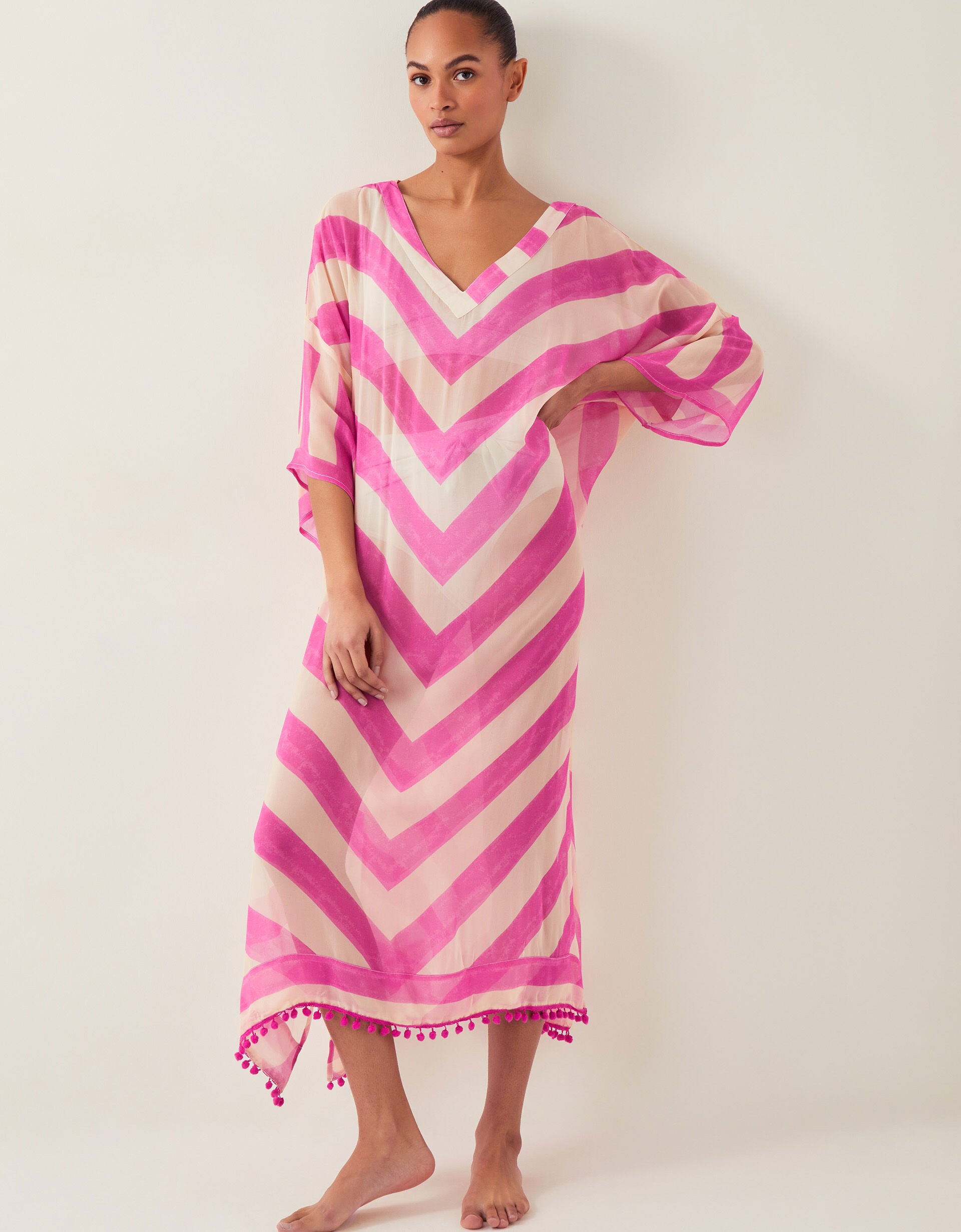 Sorcha Chevron Stripe Kaftan Dress | Monsoon (UK)