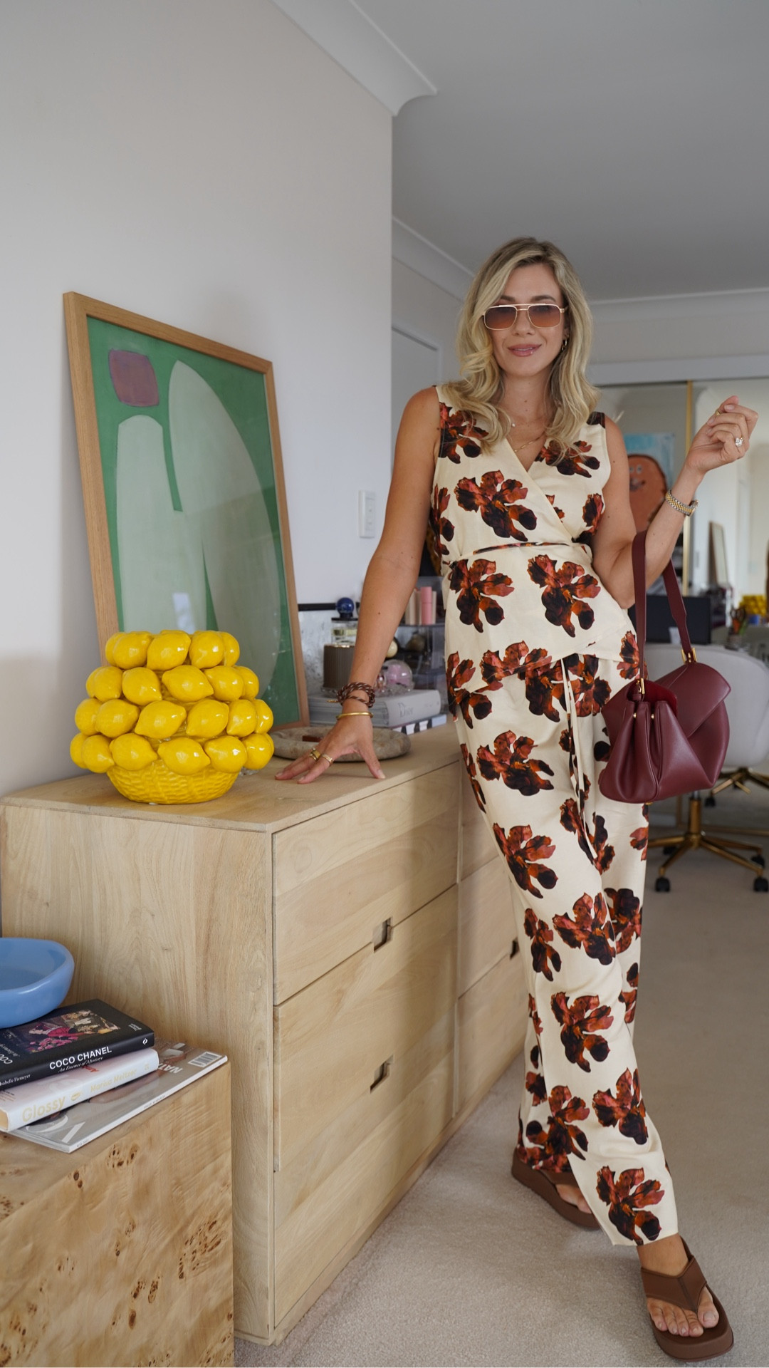Getting ready for the day in this cute printed set from Summi Summi. 
I’m wearing a size M in both
Bag Reh Studios
Sandals size 40.5 Twoobs
Sunnies Freyrs

#LTKstyletip #LTKautumn #LTKaustralia